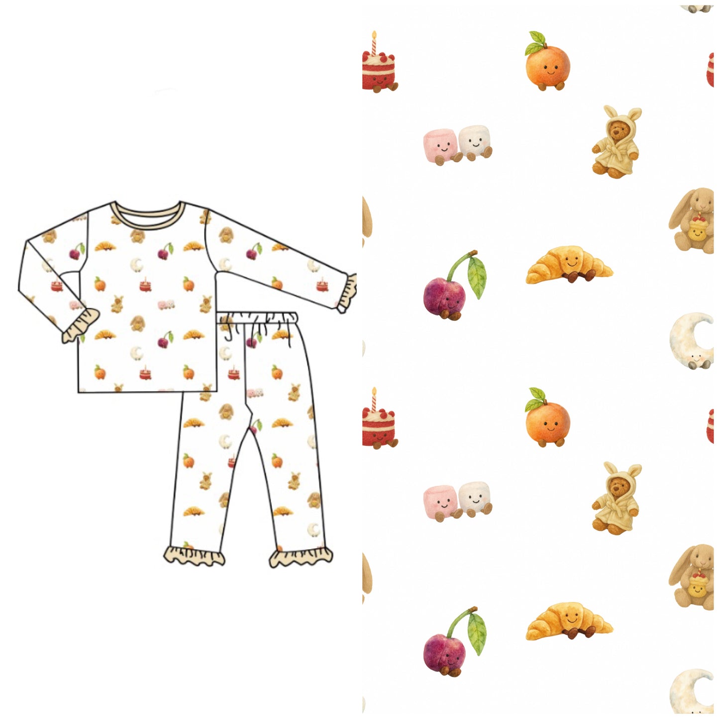 PREORDER Teddy Inspired PJs Girls
