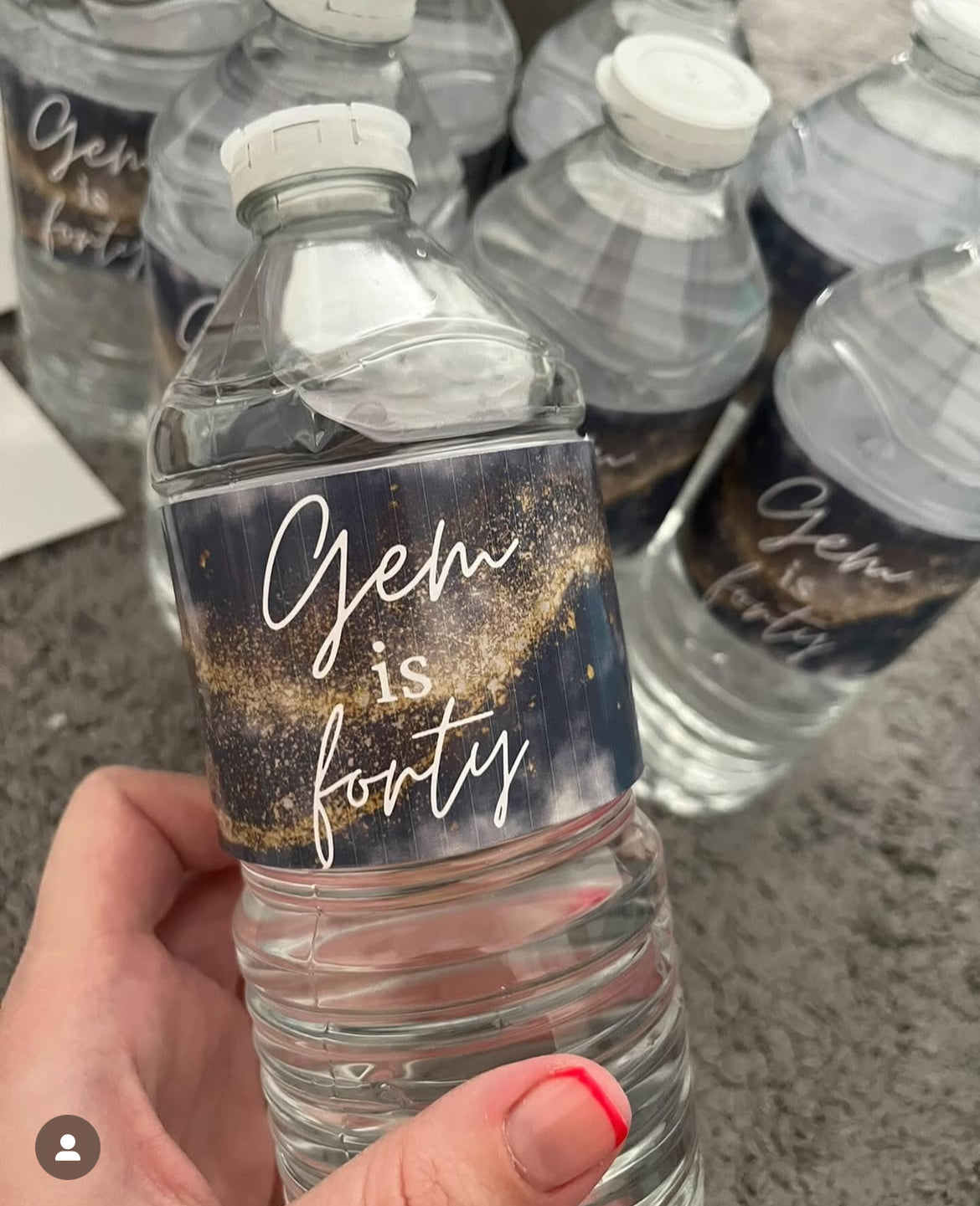500ml water bottle/label
