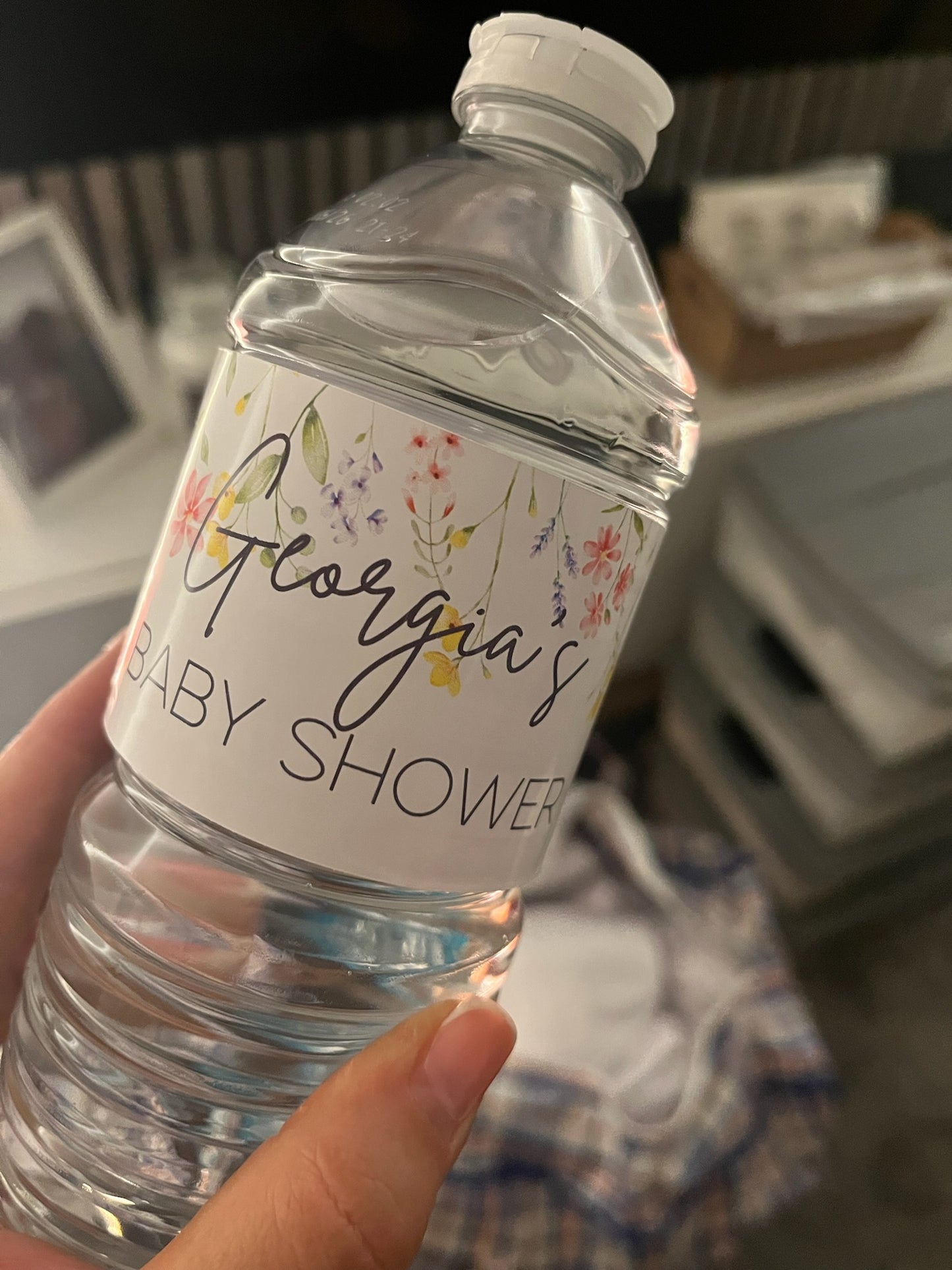 500ml water bottle/label