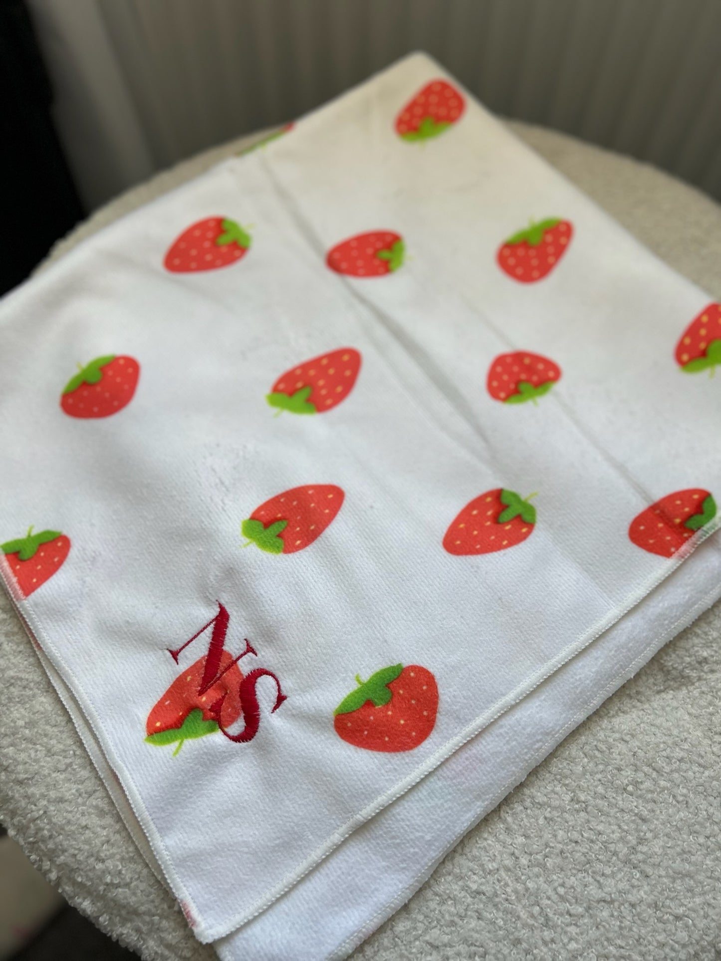 Strawberry Initial Towel