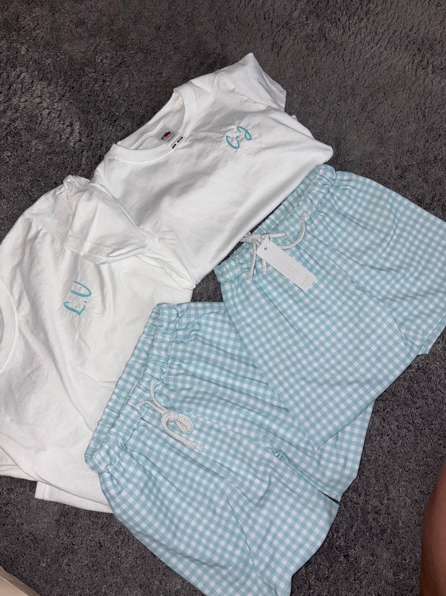 White Initial T-Shirts