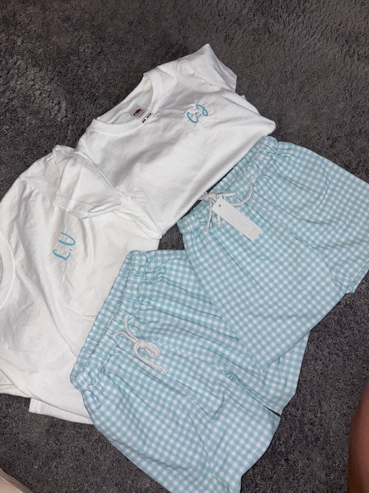 White Initial T-Shirts