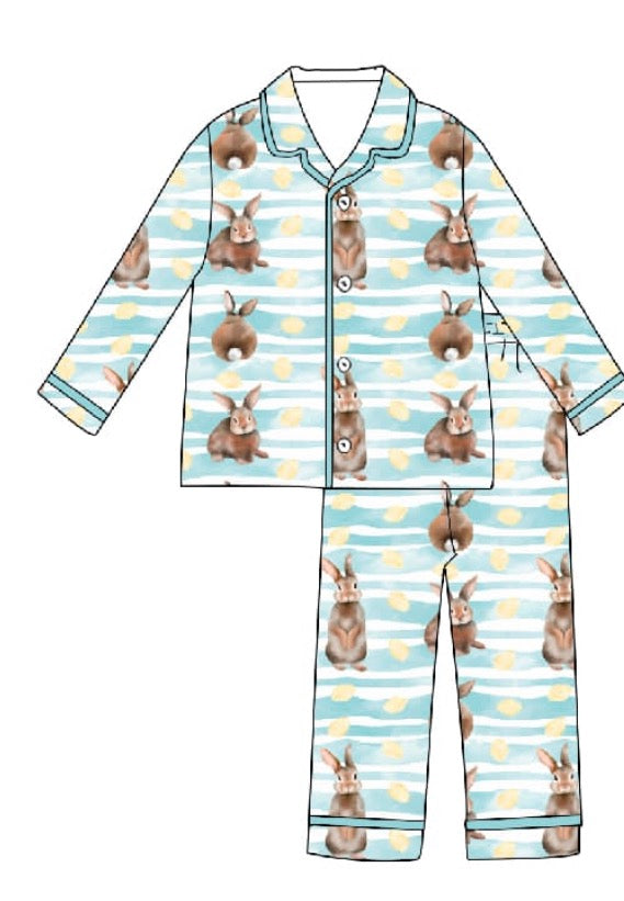 PREORDER Blue Bunny Stripe PJs