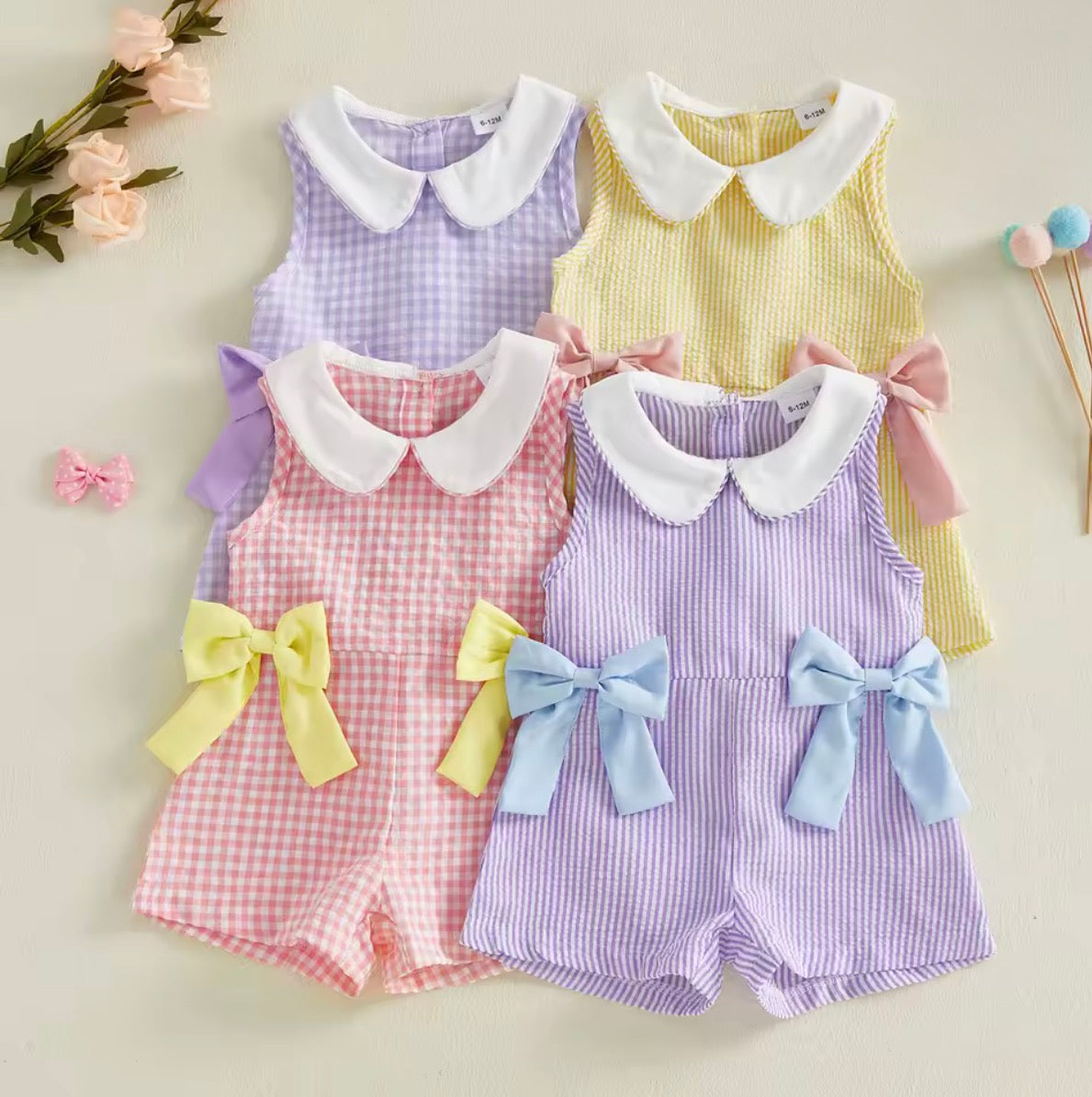 Girls Bow romper
