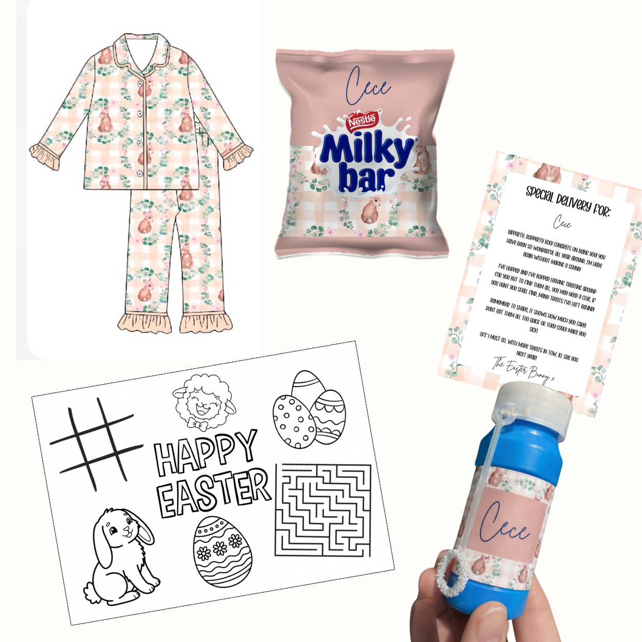 PREORDER Pink Bunny Gingham Easter Eve Box