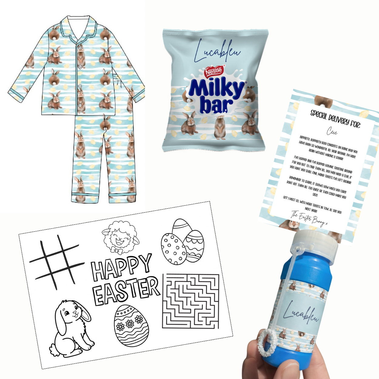 PREORDER Blue Bunny Stripe Easter Eve Box